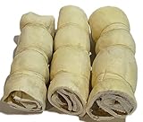 ODOR FREE and Stain-Free Monster Beef Roll Chews – Great for POWER CHEWERS – MEGA THICK Long Lasting, Single Ingredient Chew, Easily Digestible and 100% Natural Grass-fed, free-range beef. No Artificial Preservatives, Chemicals, or flavors. 100% Rawh...