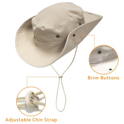 Image of NPJY Sun Hats for Men Women Boonie Hats UPF 50+ Bucket Hat for Fishing Hiking Hunting Safari