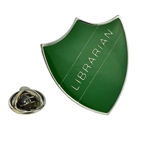 School Badge LIBRARIAN Shield Design (Green)