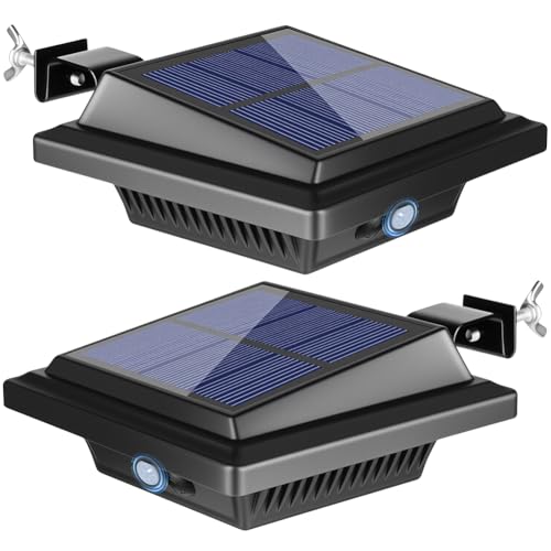 BILLION DUO Dachrinne Solarleuchte mit Bewegungsmelder 40 LEDs | Solarlampen für Außen | Schwarz Gartenbeleuchtung Kaltweißes Solarlicht, 3W PIR Sicherheitswandleuchte Außenlampe für Garage, Patio., 5.49 €