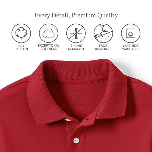 Image of Lands' End School Uniform Kids Short Sleeve Interlock Polo Shirt