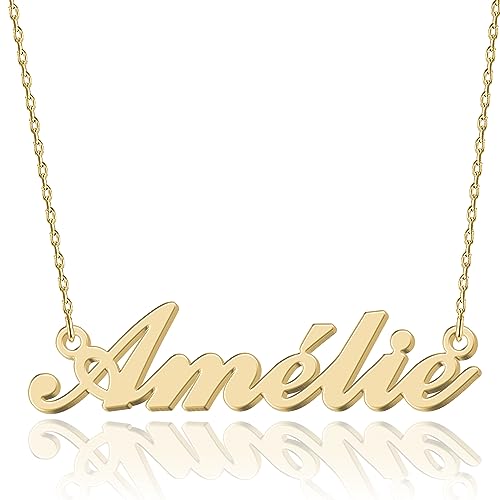 UMAGICBOX Collier Prénom Personnalisé Amélie, le Bijou Parfait pour Célébrer la Fête des Mères, Anniversaire ou comme un Cadeau Spécial pour la Journée de la Femme