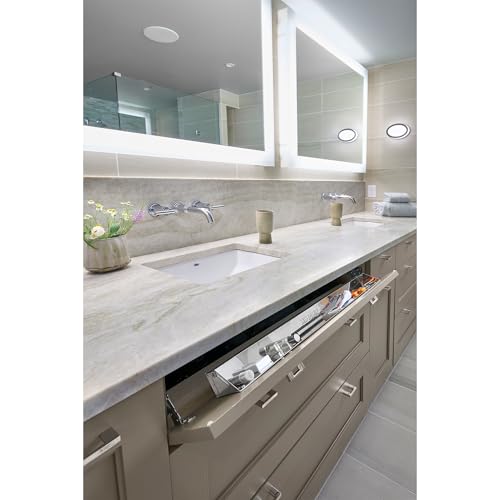 Image of Rev-A-Shelf 31 inch Tip Out Tray with Soft Close for Sink Base Cabinets, Storage Organizer for Kitchen, Laundry Room, or Vanity Cabinets, 6581-31SS-SC-1