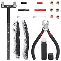 Swpeet 17-teiliges Bogenschießen-Saiten-Werkzeug-Set, Bogenschießen-Schnallenzange, Bogenseiten-Nocken-Sets Bogenschießen, T-Form Bogen Square Lineal