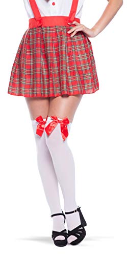 Preisvergleich Produktbild Folat 63558 Weiße Kniestrümpfe mit roter Schleife