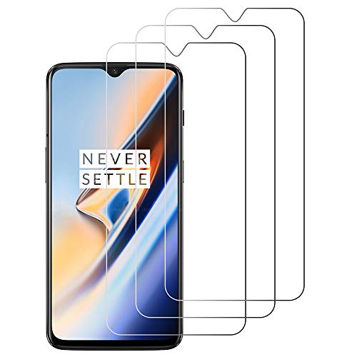 Peloo Protector de Pantalla para OnePlus 6T [3 Unidades] Cristal Templado para OnePlus 6T 9H Dureza Alta Definicion