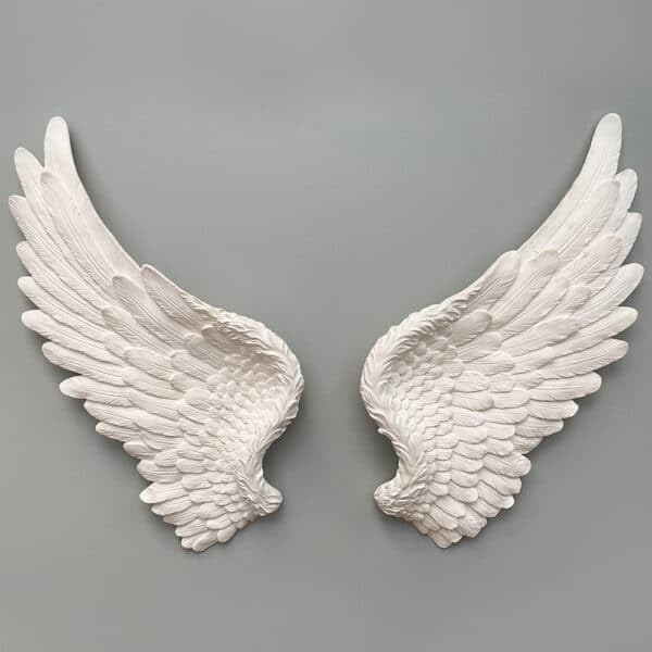 Adeez Gallery Wood Angel Wings Size (36x36) Colour White Deco Our