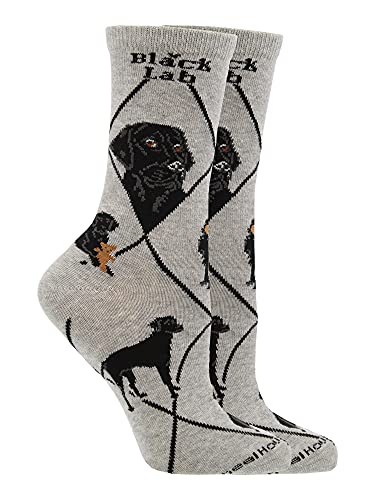 Image of WHD Black Lab Crew Socks for Women & Men | Gift for Dog Lovers, Cute Pet Socks