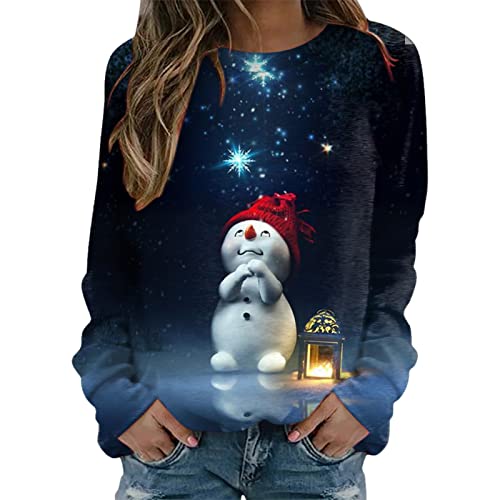Weihnachtspullover Damen Weihnachten Pullover Weihnachts Sweatshirt...