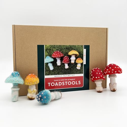 Bergin & Bath Needle Felting Kit, Toadstools - Adult Art