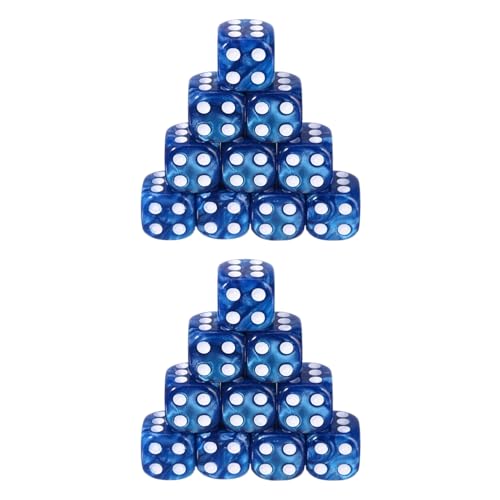BIFHIG Dados Azules con Patrón De 20 Perlas, Dados Digitales Creativos, Varios Accesorios De Juego, Material Didáctico De Matemáticas, Recuerdos Navideños, Regalos para Amigos.