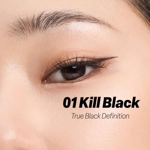 Image of CLIO Superproof Pen Liquid Eyeliner, Waterproof Smudge Proof Long Wear, Ultra Precision Sponge Tip, One Stroke High Pigment Color, Fast Dry Formula, Sharp Wing, Safe for Sensitive Eyes (001 Black)