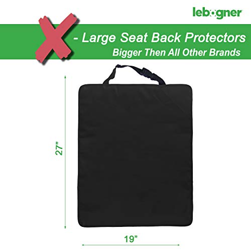 Lebogner Car Seat Protector + X-Large Kick Mat Auto Seat Back Protector, Durable Seat Liner & Cover + Waterproof Back Seat Kick Guard Seat Saver To Protect Your Leather And Upholstery Seat From Damage #TOP2