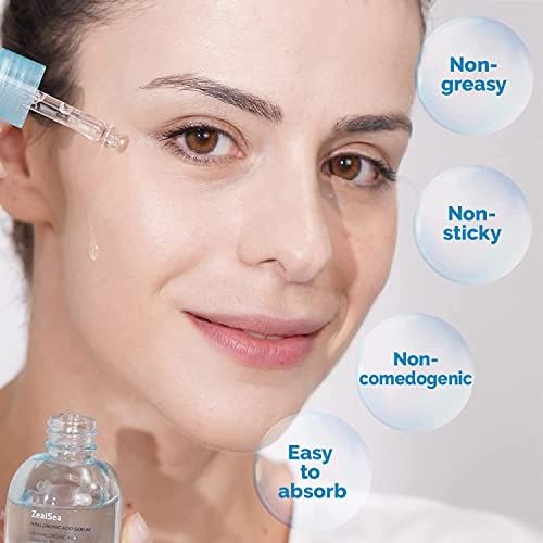2% Pure Hyaluronic Acid Serum for Face, Daily /Travel Facial Moisturizing Anti Aging Serum with Vitamin B5, for Fine Lines and Wrinkles, Plump Hydrating Serum for All Skin Types,1 Fl. Oz