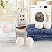 Wool Dryer Balls Fabric Softener Laundry Balls for Dryer, 6pcs (3 White+3 Grey)