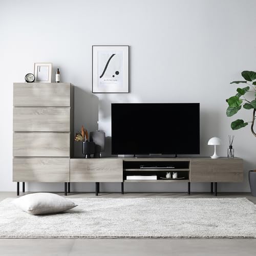 RASIK �e���r�� ���[ 2�_�Z�b�g (�e���r�{�[�h180cm�� + ���C�h�`�F�X�g4�i) �O���[�W�� 55�^ �Ή� ���[�{�[�h �r�t�� ���q�l�g�� Stova �X�g�[���@