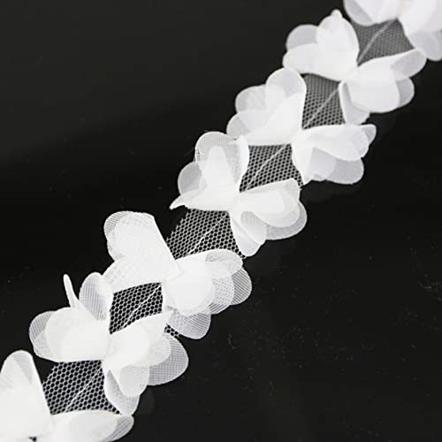 Butterfly Chiffon Lace Fabric Mesh Ribbon For Sewing Fabric Diy Crafts Hat Making Wedding Party Dress Embellishments #TOP7