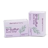 Dermaharmony 10% Sulfur with Tea Tree Oil Acne Bar Soap 4 oz (2 Bars)