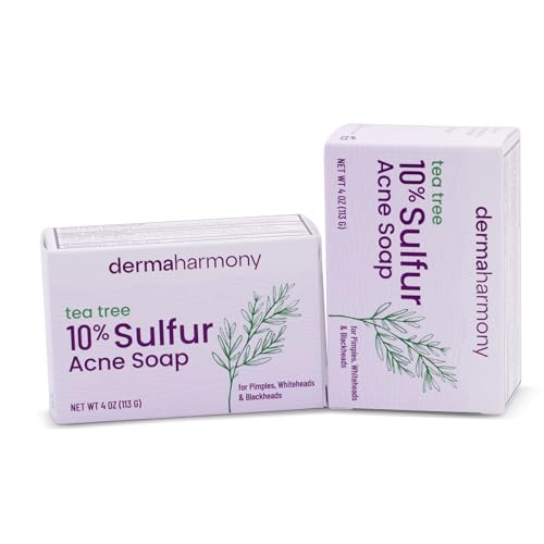 Dermaharmony 10% Sulfur with Tea Tree Oil Acne Bar Soap
