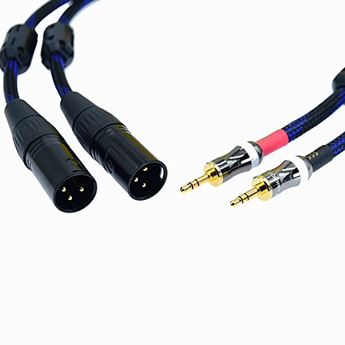 Cable Jack 3.5 mm a 2X XLR Macho Balanceado 1m