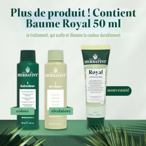 Herbatint Coloration permanente 6D Blond foncé doré – 170 ml | Sans ammoniaque | Couverture 100% pour cheveux blancs | Pour peaux sensibles avec 8 extraits naturels bio – vue 6