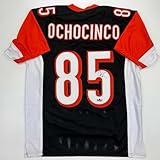 Facsimile Autographed Chad Ochocinco (Johnson) Cincinnati Black Reprint Laser Auto Football Jersey Size Men's XL
