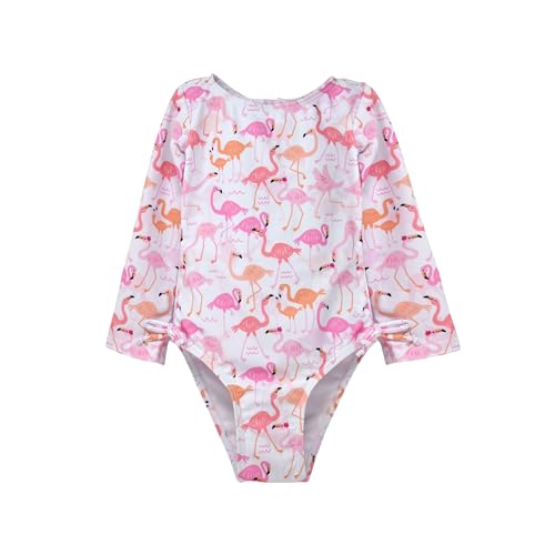 Image of Flap Happy Baby Girls' UPF 50+ Charlie L /S Rash Guard Swimsuit