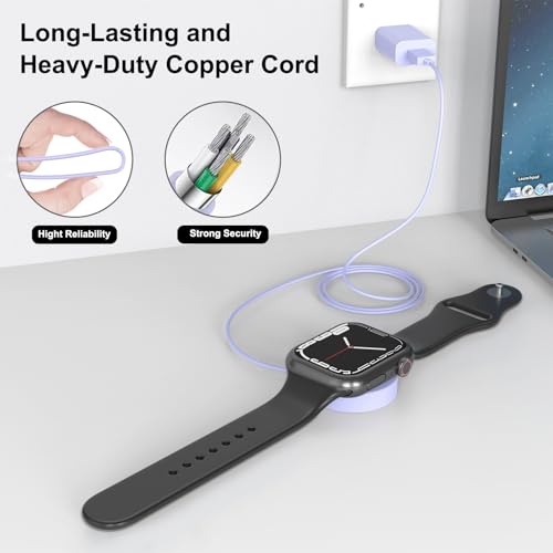 Fast Charger for Apple Watch Charger, 6FT USB A iWatch Charger, Purple by JUCDEKE - Used condition - Image 6