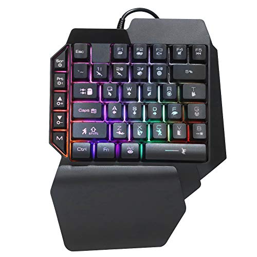 Clavier de jeu portable à une main mécanique filaire USB Cuifati