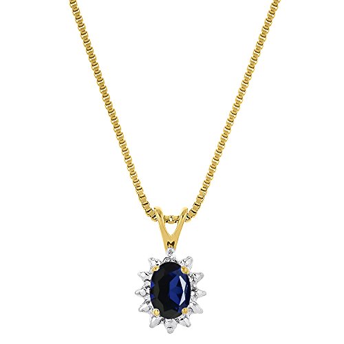Rylos Matching Jewelry For Women 14K Yellow Gold - September Birthstone- Ring, Earrings & Necklace Sapphire 6X4MM Color Stone Gemstone Jewelry For Women Gold Jewelry3
