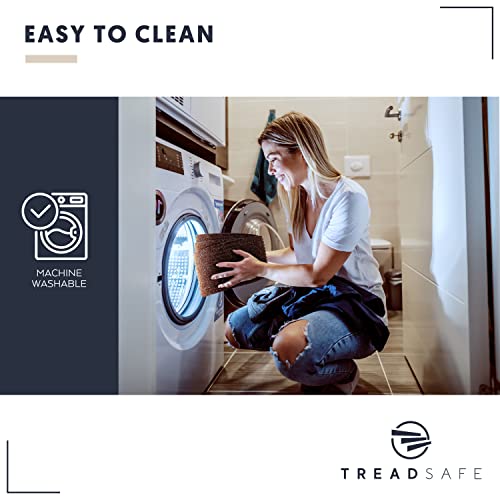 Treadsafe 8" X 30" (15 Pack) Non-Slip Carpet Stair Treads Non-Skid Safety Rug Slip Resistant Indoor Runner For Kids Elders And Pets With Reusable Adhesive, Brown #TOP6