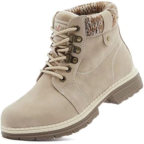 ANJOUFEMME Winter Snow Hiking Boots FNW18-BEIGE-8.5 Cover
