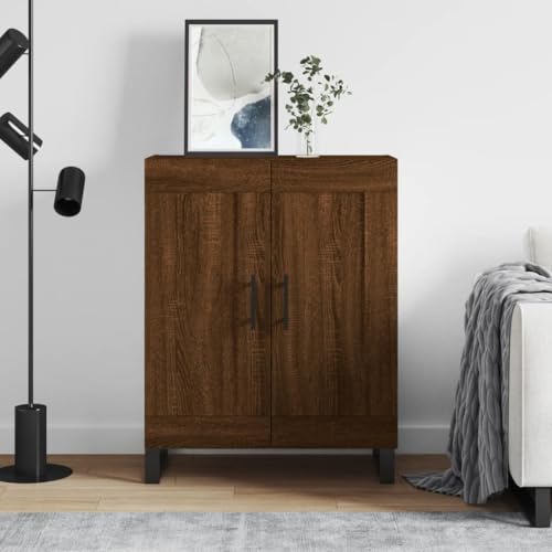 Lalfkkii Aparador de decoración de interiores, moderno, armario portaobjetos, mueble de entrada, para salón, dormitorio u oficina, diseño sencillo y práctico, roble marrón, 69,5 x 34 x 90 cm