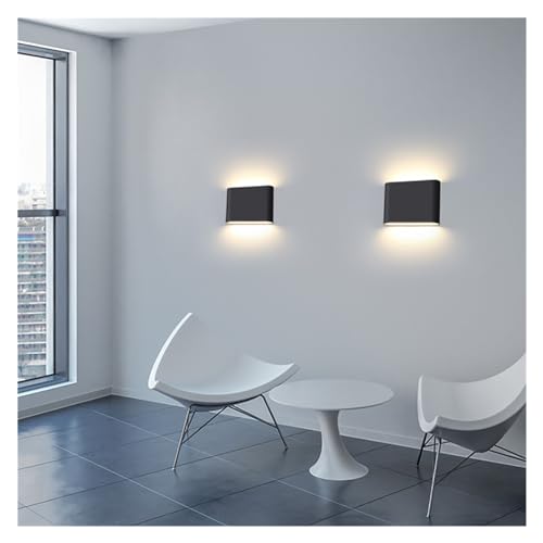 Aplique de pared exterior LED 12W IP65 de aluminio blanco con doble iluminación arriba y abajo 3