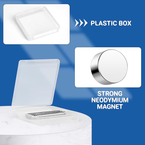 Wukong N45 Tiny Magnets 2x1mm | 60 Pack, Small Round Magnets for Craft, Miniature Mangets for Models Craft DIY Refrigerator Home Office - Image 2