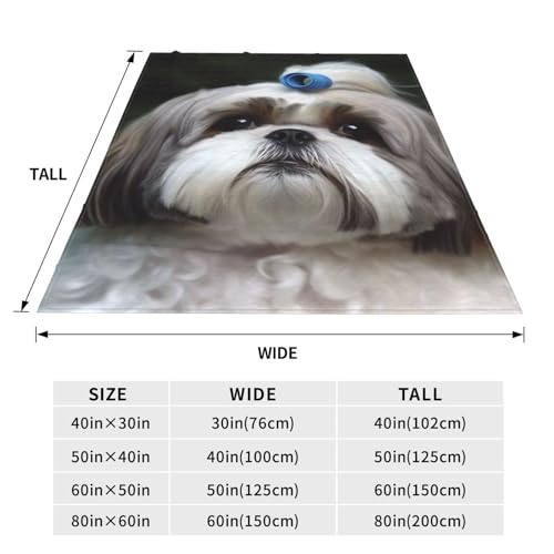 Couverture Shih Tzu imprimée pour réchauffer le cœur des passionnés