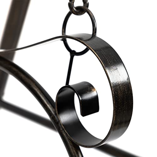 Matico 72.5" Upgraded Metal Patio Porch Swing Stand, Steel Swing Frame With Bronze Finish, Outdoors Hanging Swing Frame Set For Gardens & Yards #TOP6