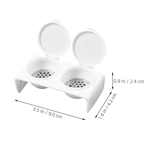 Miniatura 6 de FOMIYES Taza de plástico doble para arte de uñas, plato de remojo con tapas para mezclar polvo acrílico líquido para arte de uñas, herramientas de