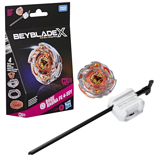 Beyblade X Rage Ragna FE 4-55Y CX Infinity Starter Pack Set, Takara Tomy Stamina Type Top and Launcher, Battling Tops Game Toys, Ages 8+ by Beyblade - Used condition - US$11.90