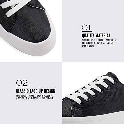 Image of JABASIC Women Lace Up Platform Sneakers Comfortable Casual Fashion Sneaker Walking Shoes