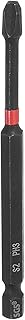 HARFINGTON #3 Phillips Impact Screwdriver Bit PH3 1/4" Hex Shank 4" (100mm) Long Magnetic Cross Head Drill Bits S2 Steel Industrial Screw Driver for Impact Power Drivers, Black/Red
