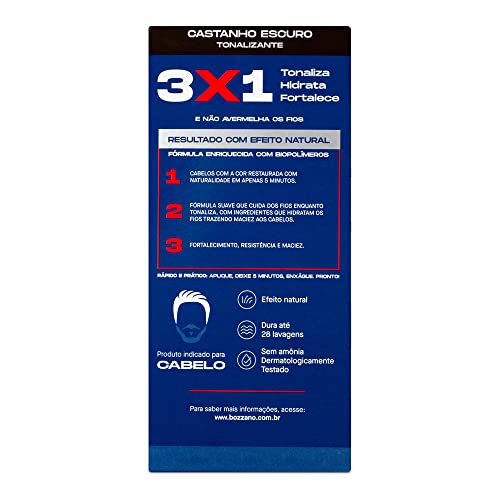 Biocolor Homem Tonalizante De Cabelo Masculino Bozzano Castanho Escuro