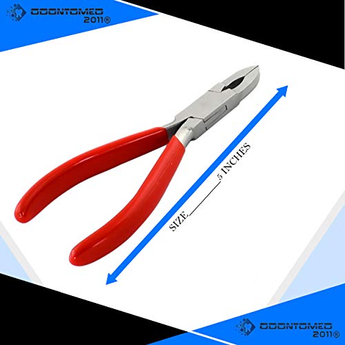 Odontomed2011 5" Jump Ring/Loop Closing Pliers W/Grip Handle Red Color Odm #TOP4