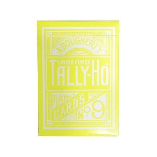 Spelkort 54 kort format poker – spelkort TALLY-HO Reverse Circle Back gul