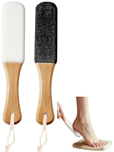 2-Pack Professional Pedicure Foot File & Pumice Stone - Callus Remover and Foot Scrubber for Dead Skin, Dry Rough Feet and Cracked Heels