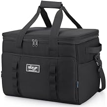 SUNUP 48 Cans Soft Sided Insulated Cooler Bag, Collapsible Large Lightweight Ice Chest, Portable Leak-Proof Cooler for Travel, Camping, Beach, Grocery