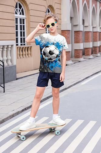 Image of 3D Graphic Short Sleeve Shirts Boys Girls Cool T-Shirt Unisex Novelty Tees for 7-12 Years Teens