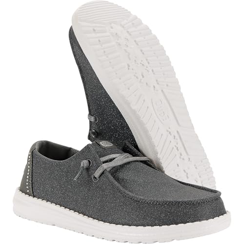 Image of HEYDUDE Women's Wendy Stardust Slip On Loafers | Lightweight Casual Shoes for Travel, Walking & Everyday Style