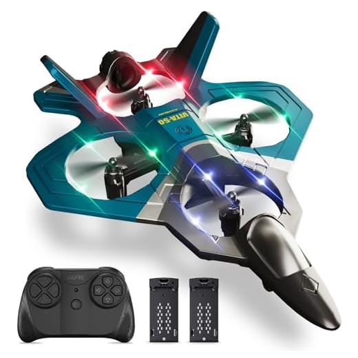 4DRC Foam RC Plane for Adults Kids, Remote Control Airplane Toys for Boys Kids Adults Beginners, RC Planes Fighter Jet Helicopter Drones for Kids Adults, 360° Flip Easy to Fly