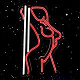 HULUBO Neonzeichen für Damen, sexy Neon, für Wand, Bar, Party, Hotel, Geschenk, Kunstdekoration (rot/weiß)